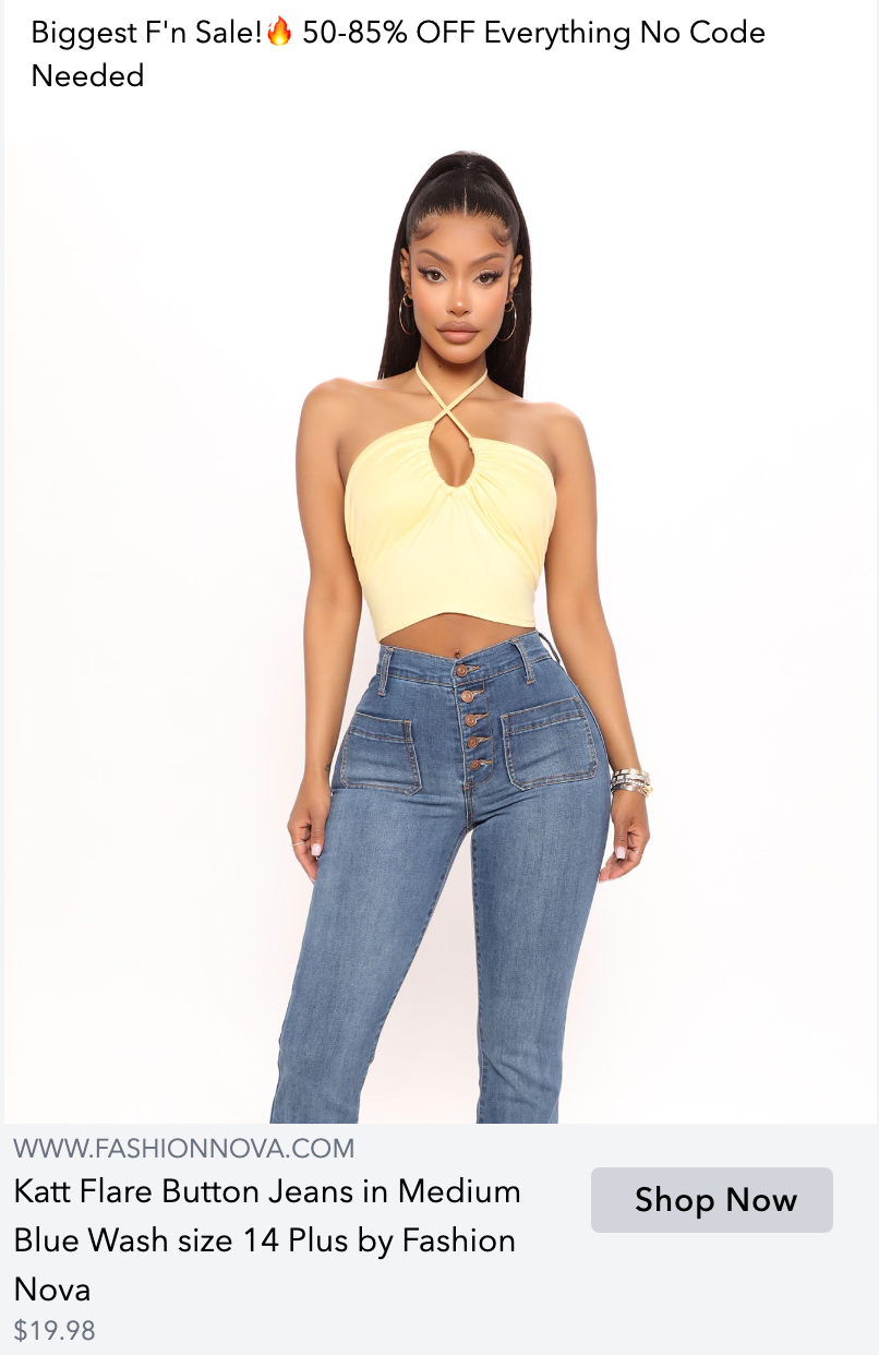 Fashion Nova BFCM ad